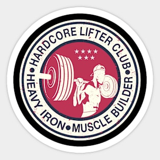 Fitness Hardcore Lifter Club Gym Workout Sticker